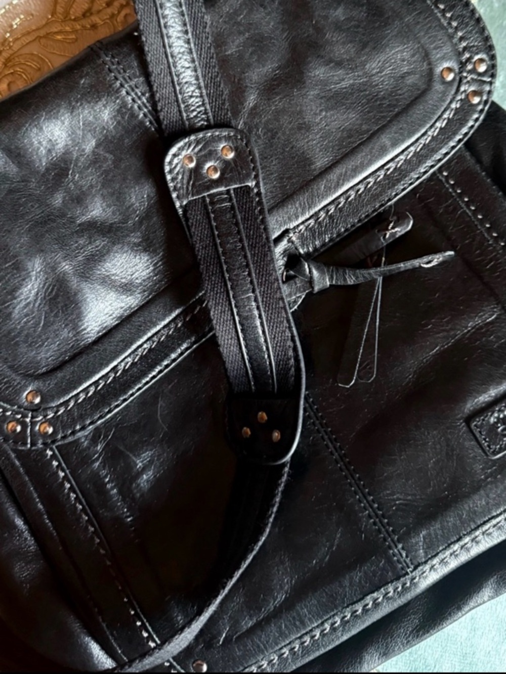 The Sak Convertible Black Leather Backpack - Picture 7 of 10